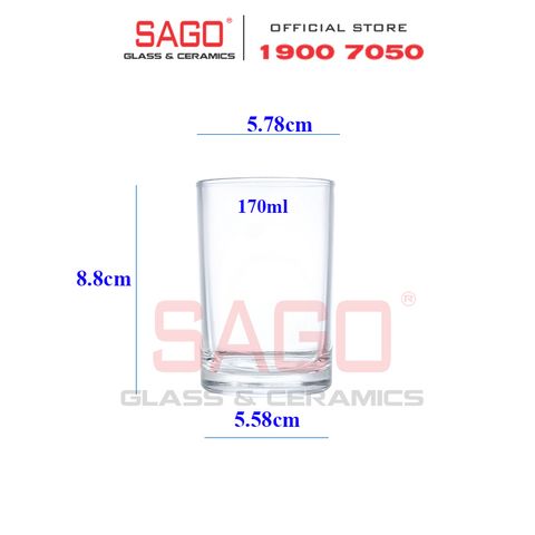  Union 381 - Ly Thủy Tinh Union Sanmarino Rock Glass 170ml | Thủy Tinh Cao Cấp Nhập Khẩu Thái Lan 