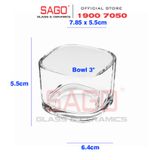  Ocean P03721 - Ly Thủy Tinh Ocean Verrine DEEP Bowl Glass 3'' | Nhập Khẩu Thái Lan 