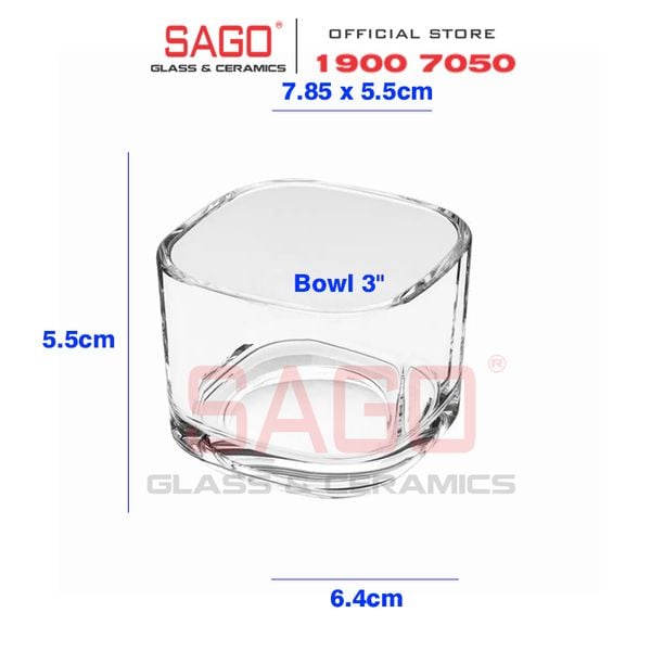  Ocean P03721 - Ly Thủy Tinh Ocean Verrine DEEP Bowl Glass 3'' | Nhập Khẩu Thái Lan 