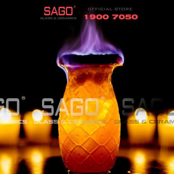  LIBBEY 992021 - Ly thủy tinh Libbey Tiki Pineapple 503ml | Nhập Khẩu E.U 