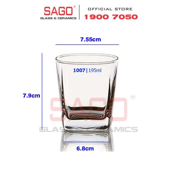 Ocean B11007 - Ly Thủy Tinh Ocean Plaza Rock 195ml | Nhập Khẩu Thái Lan 