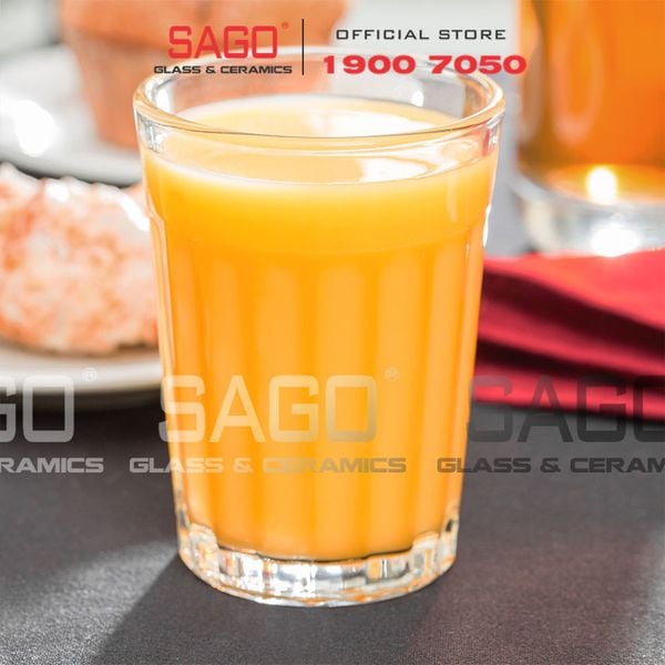  LIBBEY 15624 - Ly Thủy Tinh Libbey Paneled Tumbler Rocks 207ml | Thủy Tinh Cao cấp 
