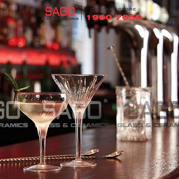  Luigi Bormioli A12459 - Ly thủy tinh Pha Lê Luigi Bormioli Mixology Martini Crystal Glasses 215ml | Nhập Khẩu Italy 