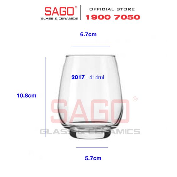  LIBBEY 12017 - Ly Thủy Tinh Cao Cấp Libbey Orbital Beverage 414ml | Nhập Khẩu USA 