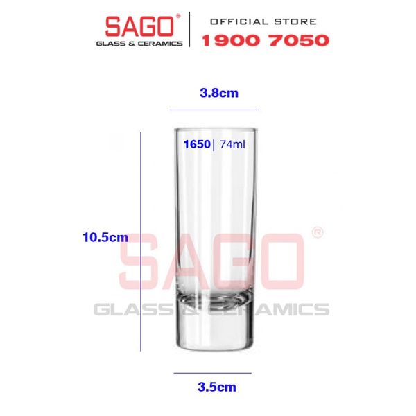  LIBBEY 1650 - Ly Thủy Tinh Libbey Chicago Shot glass 74ml | Thủy Tinh Cao Cấp 