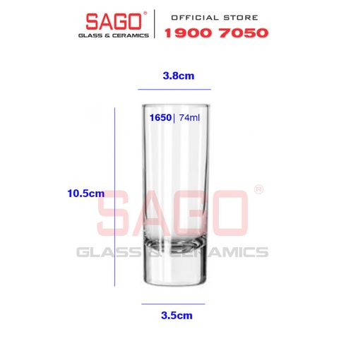  LIBBEY 1650 - Ly Thủy Tinh Libbey Chicago Shot glass 74ml | Thủy Tinh Cao Cấp 
