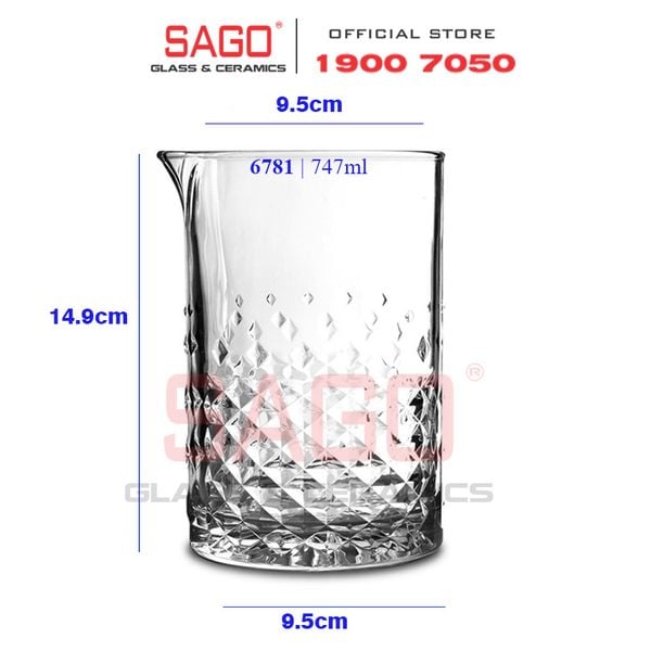  LIBBEY 926781 - Ly Thủy Tinh Libbey Carats Mixing Glass 747ml | Nhập Khẩu E.U 