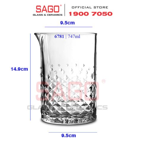  LIBBEY 926781 - Ly Thủy Tinh Libbey Carats Mixing Glass 747ml | Nhập Khẩu E.U 