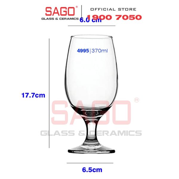  Pasabahce 44995 - Ly Thủy Tinh Pasabahce Maldive Goblet 370ml | Nhập Khẩu Thổ Nhĩ Kỳ 