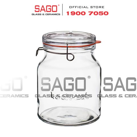  Luigi Bormioli 12163 - Hũ thủy tinh Pha Lê Luigi Bormioli LOCK EAT TERR HP10285 TAP Crystal Glasses 2150ml | Nhập Khẩu Italy 