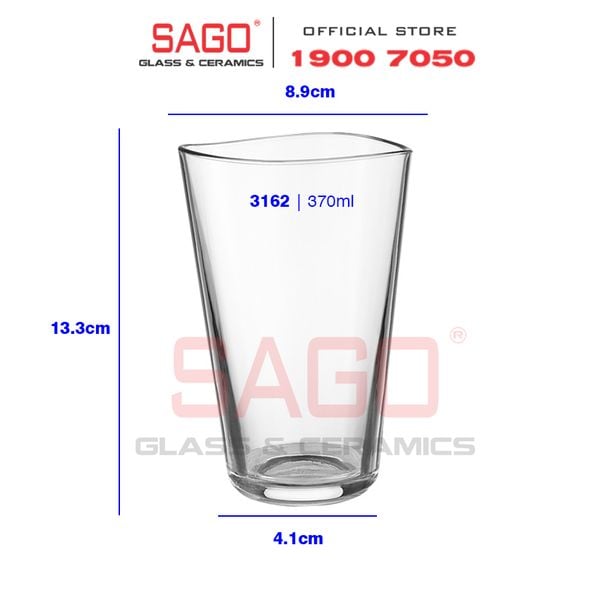  Ocean P03162 - Ly Thủy Tinh Ocean Centique Hi Ball 370ml | Nhập Khẩu Thái Lan 