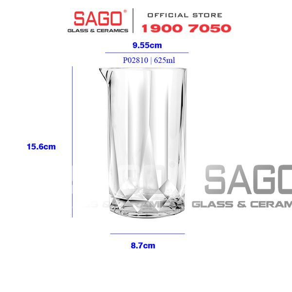  Ocean P02810 - Ly Thủy Tinh Ocean Connexion Mixing Glass 625ml | Nhập Khẩu Thái Lan 
