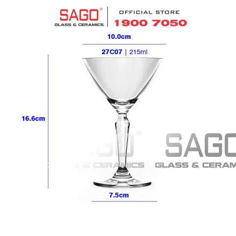  Ocean 1527C07 - Ly Thủy Tinh Ocean Connexion Cocktail 215ml | Nhập Khẩu Thái Lan 