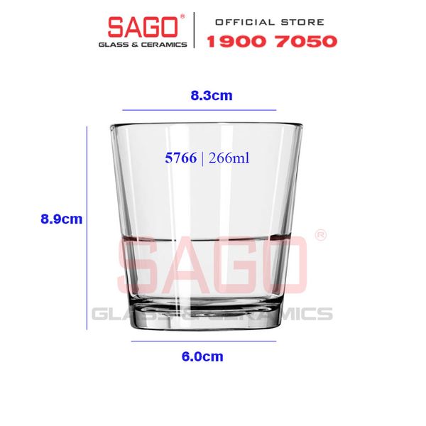  LIBBEY 15766 - Ly Thủy Tinh Libbey Stacking Dof 9 Oz 266ml | Thủy Tinh Cường Lực Nhập khẩu U.S 
