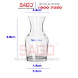  LIBBEY 718 - Bình Rót Thủy Tinh Libbey Decanter 133ml | Thủy Tinh Cao Cấp 