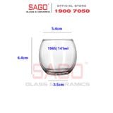  LIBBEY 1965 - Ly Thủy Tinh Libbey Round Ones Finedge Votive 141ml | Nhập Khẩu USA 