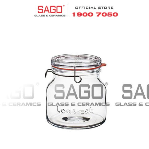  Luigi Bormioli 12162 - Hũ thủy tinh Pha Lê Luigi Bormioli LOCK EAT HANDY JAR C/TAPP Crystal Glasses 1650ml | Nhập Khẩu Italy 
