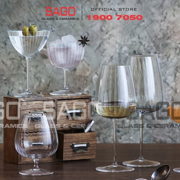  Luigi Bormioli 13168/01 - Ly thủy tinh Pha Lê Luigi Bormioli Speakeasy Swing Martini Crystal Glasses 220ml | Nhập Khẩu Italy 