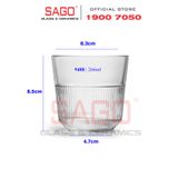  LIBBEY 829488 - Ly Thủy Tinh Cường Lực Libbey Rayo Rock 266ml | Nhập Khẩu E.U 