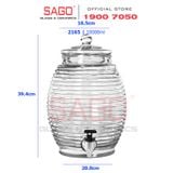 LIBBEY 92165 - Bình Thủy Tinh Libbey Beehive Beverage Dispenser 10 lít | Nhập Khẩu U.S 