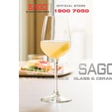  LIBBEY 7516 - Ly Thủy Tinh Libbey Vina Diamond Tall Wine 370ml | Nhập Khẩu USA 