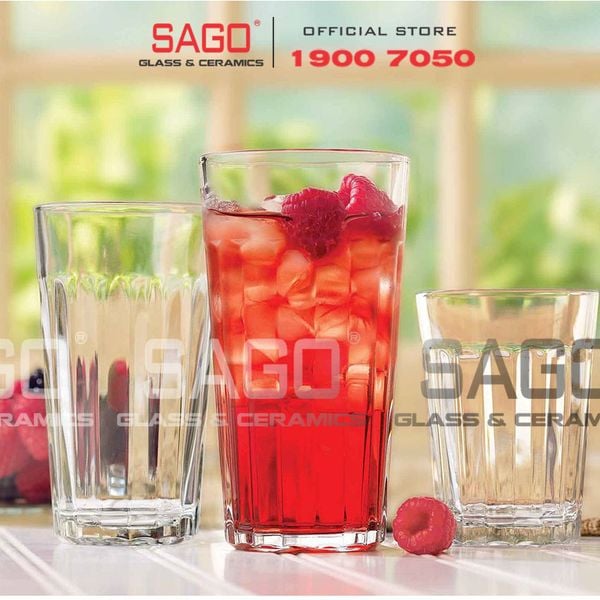  LIBBEY 15624 - Ly Thủy Tinh Libbey Paneled Tumbler Rocks 207ml | Thủy Tinh Cao cấp 