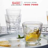  Deli Y5012 - Ly Thủy Tinh  Deli Central Rock 205ml | Thủy Tinh Cao Cấp 