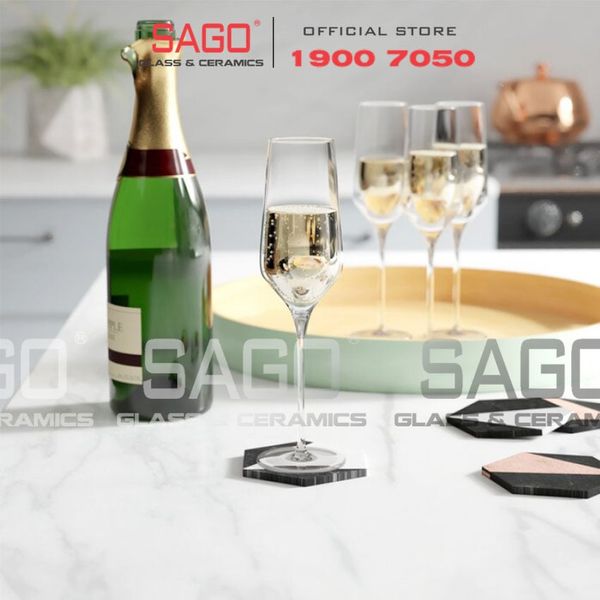  LIBBEY 9332 - Ly Thủy Tinh Libbey Prism 8 Oz Flute 237ml | Nhập Khẩu USA 
