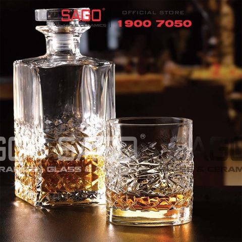  Luigi Bormioli 12346/02 - Ly thủy tinh Pha Lê Luigi Bormioli Tumbler Textures DOF Crystal Glasses 380ml | Nhập Khẩu Italy 