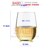  LIBBEY 221 - Ly Thủy Tinh Libbey Stemless White Wine 503ml | Nhập Khẩu E.U 