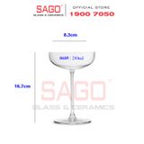  LIBBEY 460605 - Ly Thủy Tinh Libbey Bespoke Coupe 280ml | Nhập Khẩu E.U 