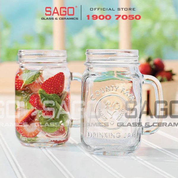  LIBBEY 97085 - Ly Thủy Tinh Libbey Drinking Jar 473ml | Thủy Tinh Cao Cấp 