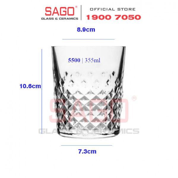  LIBBEY 925500 - Ly Thủy Tinh Cường Lực Libbey Carats Dof 355ml | Nhập Khẩu E.U 