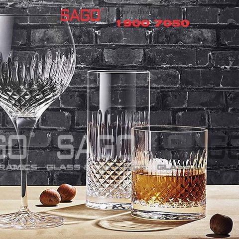  Luigi Bormioli 12769/02 - Ly thủy tinh Pha Lê Luigi Bormioli Tumbler Diamante DOF Crystal Glasses 380ml | Nhập Khẩu Italy 
