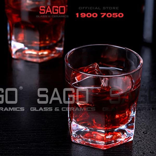  Deli Y5170-2 - Ly Thủy Tinh Deli Trà Đá Centra Rocks 300ml | Thủy Tinh Cao Cấp 