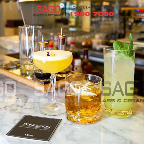  Ocean P02808 - Ly Thủy Tinh Ocean Connexion Hi Ball 350ml | Nhập Khẩu Thái Lan 