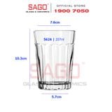  LIBBEY 15624 - Ly Thủy Tinh Libbey Paneled Tumbler Rocks 207ml | Thủy Tinh Cao cấp 