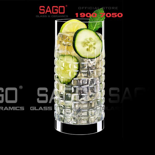  Luigi Bormioli 12418/02 - Ly thủy tinh Pha Lê Luigi Bormioli Tumbler Charme Hi-Ball Crystal Glasses 480ml | Nhập Khẩu Italy 