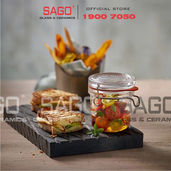  Luigi Bormioli 11960 - Hũ thủy tinh Pha Lê Luigi Bormioli LOCK EAT TERR HP10283 TAP Crystal Glasses 178ml | Nhập Khẩu Italy 