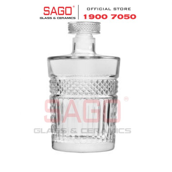  LIBBEY 827170 - Bình Rượu Thủy Tinh Libbey Radiant Decanter Glass Stopper 1000ml | Nhập Khẩu E.U 