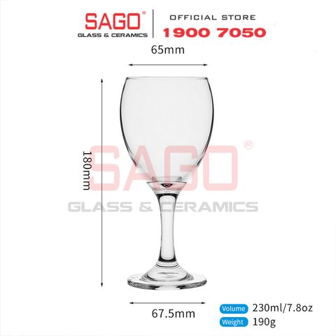  Ly Thủy Tinh Deli Apple Green Glassic Liqueur Glass 230ml | DELI GL2123 ,Thủy Tinh Cao Cấp 