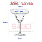  LIBBEY 8429 - Ly Thủy Tinh Libbey Citation Gourmet Coupette Margarita 266ml | Nhập Khẩu USA 