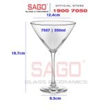  LIBBEY 7507 - Ly Thủy Tinh Libbey Midtown Martini 350ml | Nhập Khẩu USA 