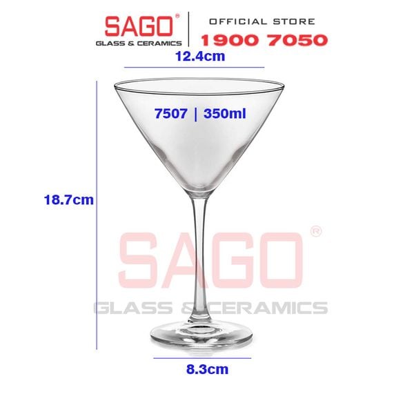  LIBBEY 7507 - Ly Thủy Tinh Libbey Midtown Martini 350ml | Nhập Khẩu USA 