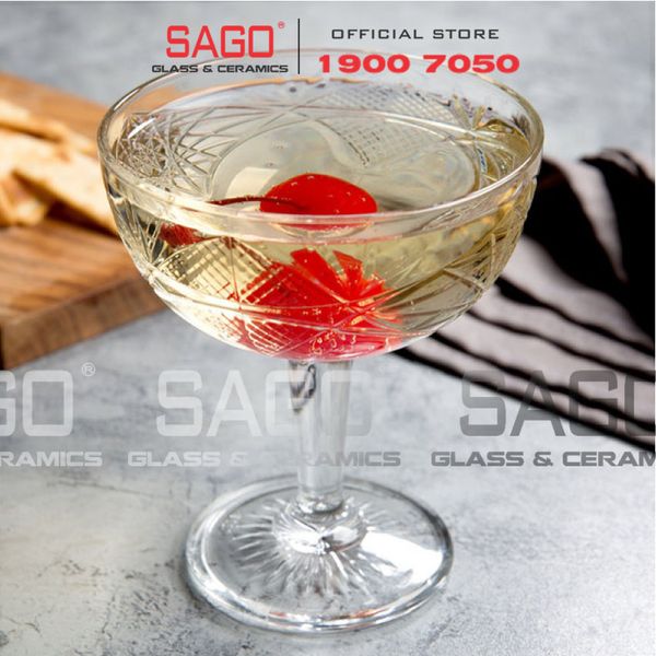  LIBBEY 929799 - Ly Thủy Tinh Libbey Hobstar Coupe 250ml | Nhập Khẩu E.U 
