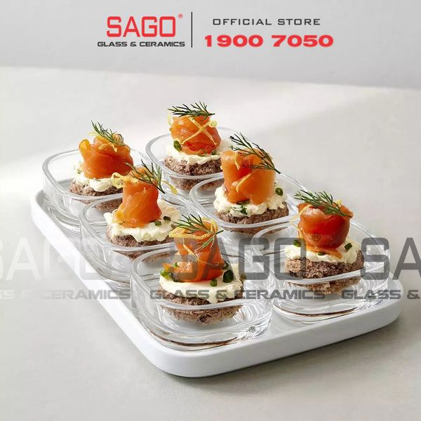  Ocean P03720 - Ly Thủy Tinh Ocean Verrine Shallow Bowl Glass 3'' | Nhập Khẩu Thái Lan 