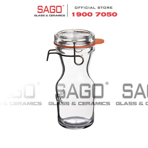  Luigi Bormioli 11963 - Chai thủy tinh Pha Lê Luigi Bormioli LOCK EAT CARAF C/TAPPO Crystal Glasses 343ml | Nhập Khẩu Italy 