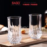  Deli KB049-2 - Ly thủy tinh Deli Whisky Carats Glass Long Drink 235ml | Thủy Tinh Cao Cấp 