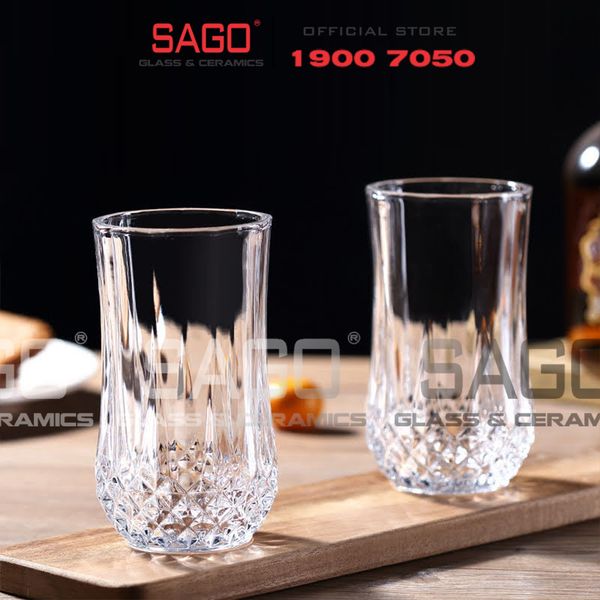 Deli KB049-2 - Ly thủy tinh Deli Whisky Carats Glass Long Drink 235ml | Thủy Tinh Cao Cấp 