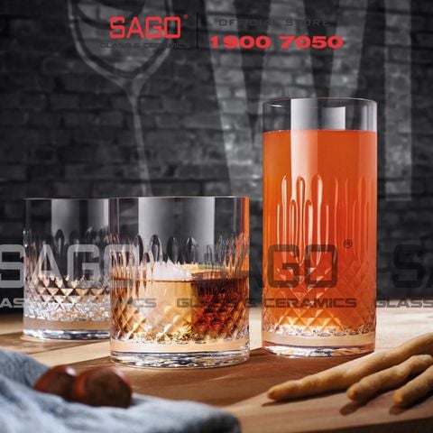  Luigi Bormioli 12770/02 - Ly thủy tinh Pha Lê Luigi Bormioli Tumbler Diamante Bevera Crystal Glasses 480ml | Nhập Khẩu Italy 